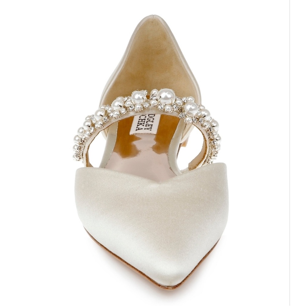 Badgley Mischka - Ivory Natalia Flats - Bridal Flats - NIB - Size 7.5 - Picture 5 of 13
